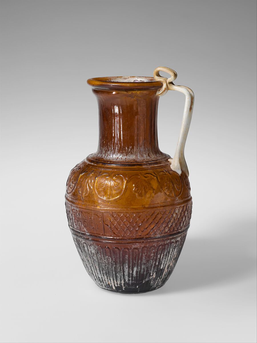 Glass jug, Ennion  Roman, Glass, Roman