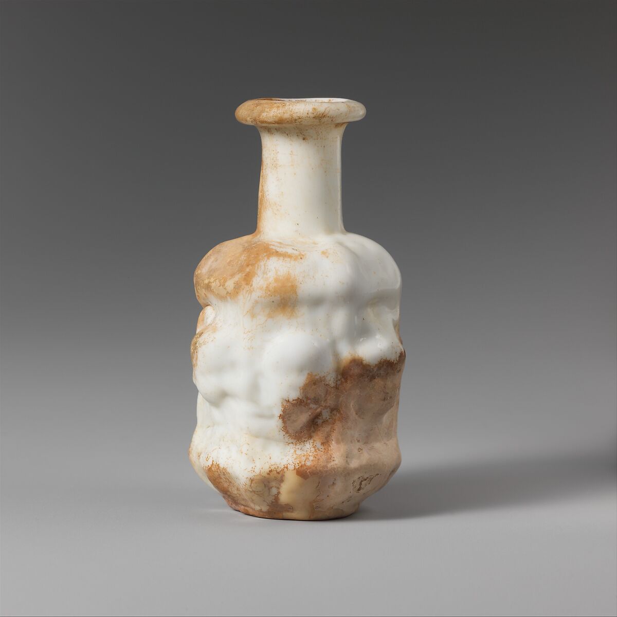 Glass hexagonal bottle, Glass, Roman