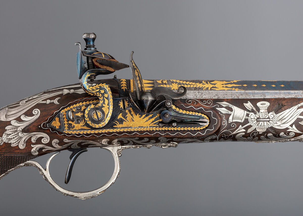 Pair of Flintlock Pistols, Samuel Brunn (British, London, recorded 1795–1820), Steel, wood (walnut, rosewood), silver, gold, British, London