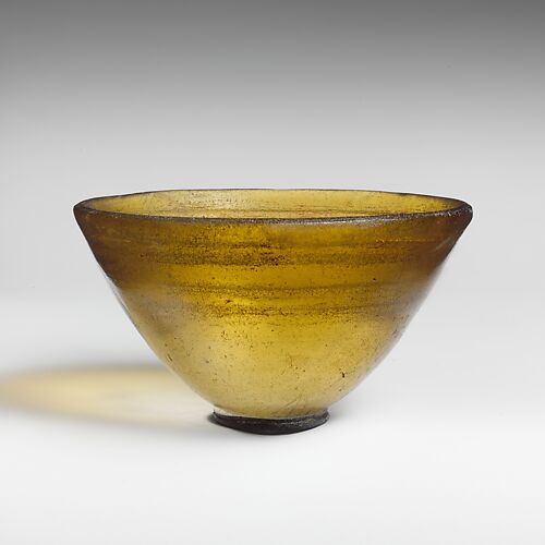 Glass conical bowl