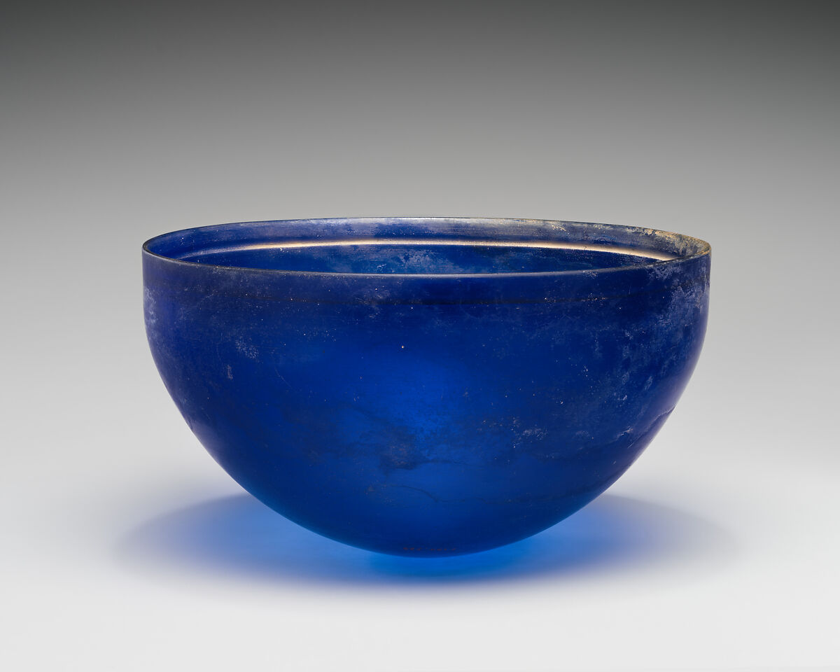 Glass hemispherical bowl, Glass, Greek