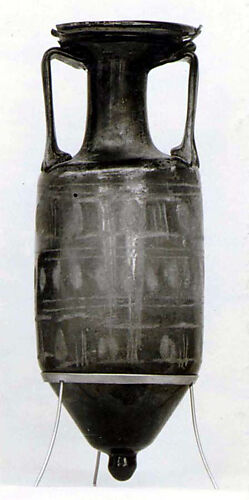 Glass two-handled bottle (amphora)