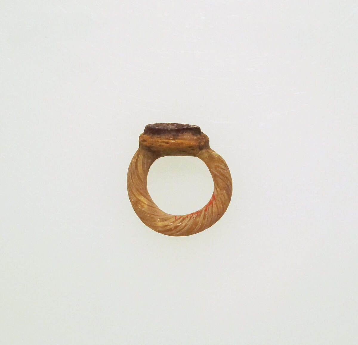 Glass finger ring, Glass, Roman 
