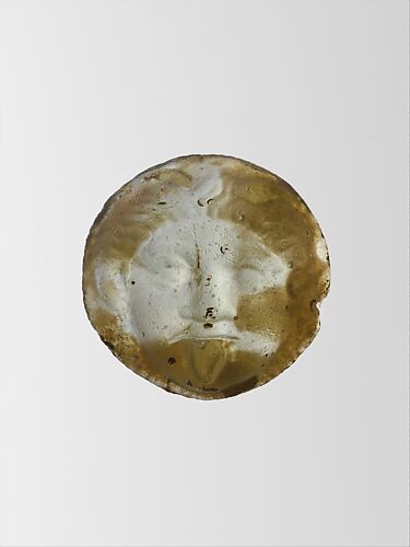 Glass appliqué with Medusa