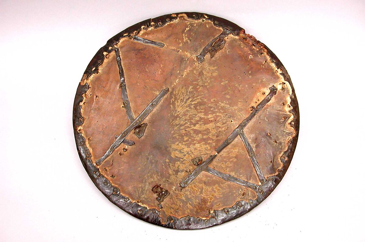 Highland Targe, Wood, leather, brass, horn, textile, Scottish