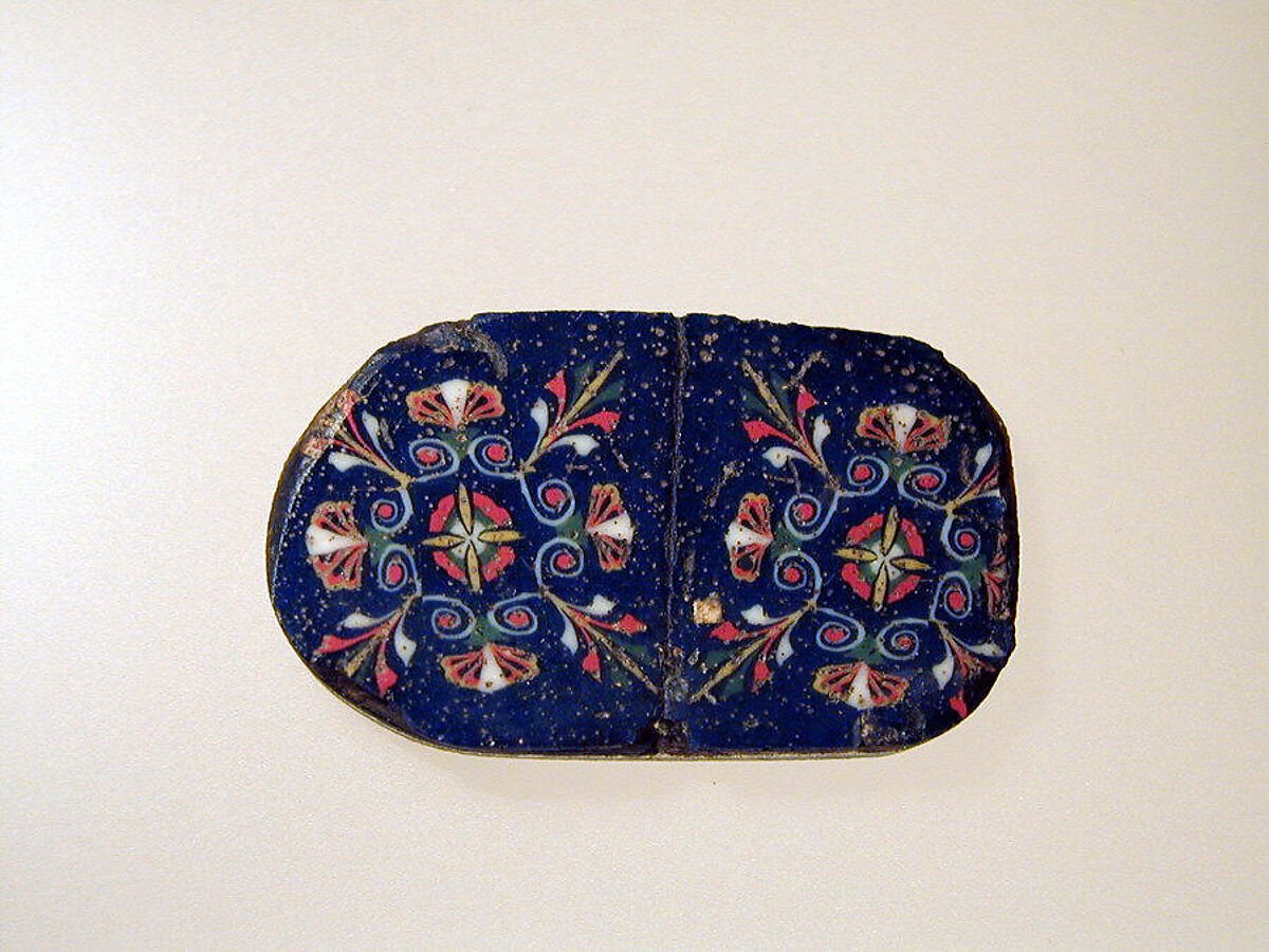 Glass mosaic inlay, Glass, Roman