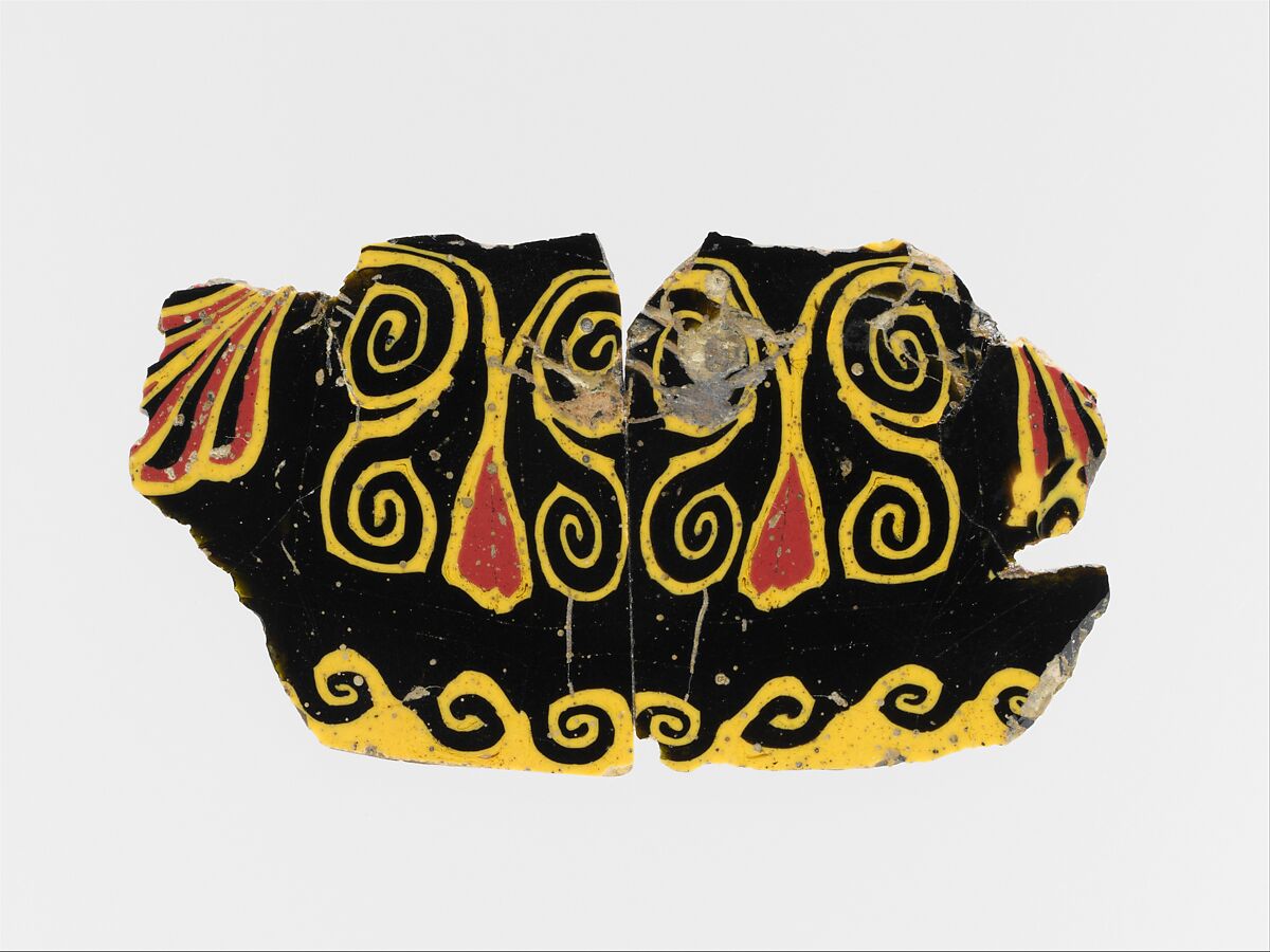 Glass mosaic inlay, Glass, Egyptian, Roman