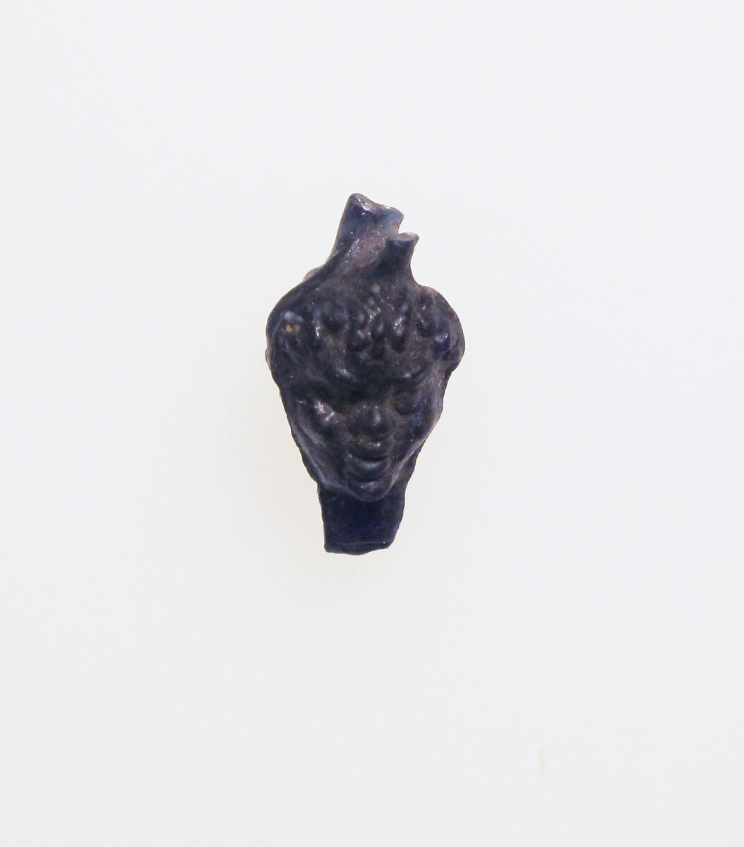 Glass pendant in the shape of a Black African’s head, Glass, Greek, Eastern Mediterranean 