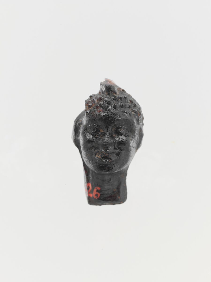 Glass pendant in the shape of a Black African’s head, Glass, Greek, Eastern Mediterranean 