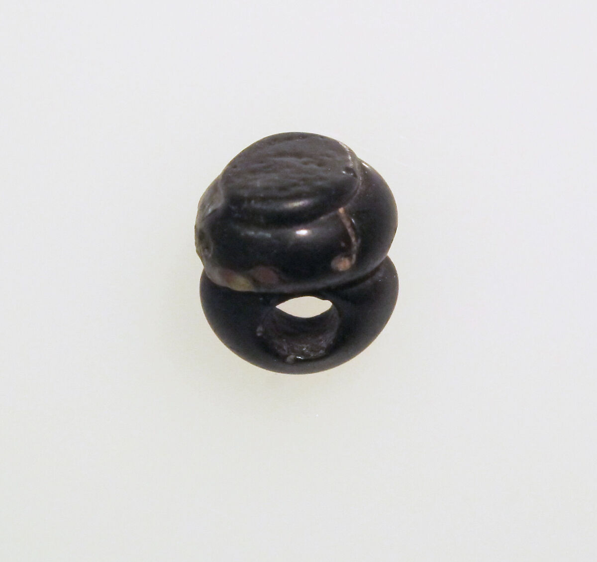 Glass pendant shaped like a jar, Glass, Roman 
