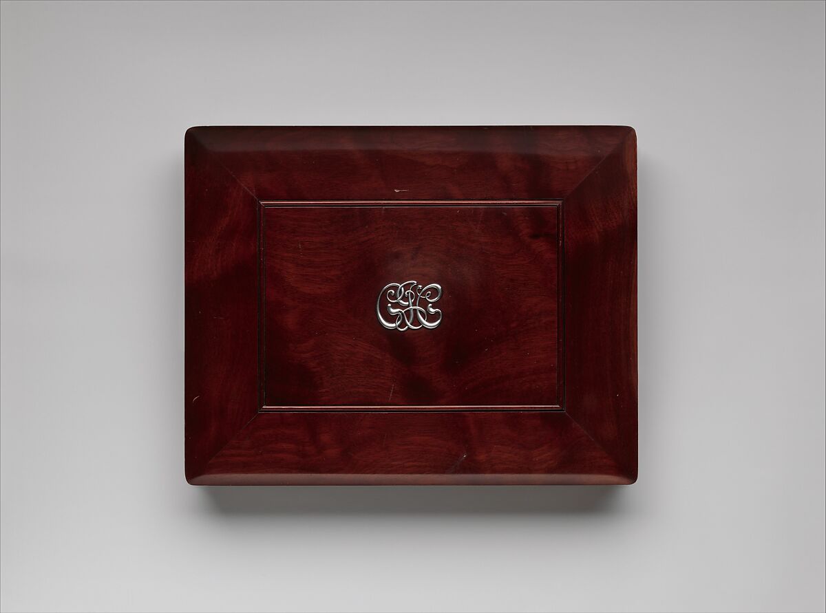 Smith and Wesson .44 Double-Action Revolver for George Jay Gould (1864–1923), serial no. 23402, with Case and Cleaning Brush, Smith &amp; Wesson (American, established 1852), Steel, silver, ivory, wood, paper, textile, leather, gold, copper alloy, iron, silver substitute, fiber, American, Springfield, Massachusetts and New York