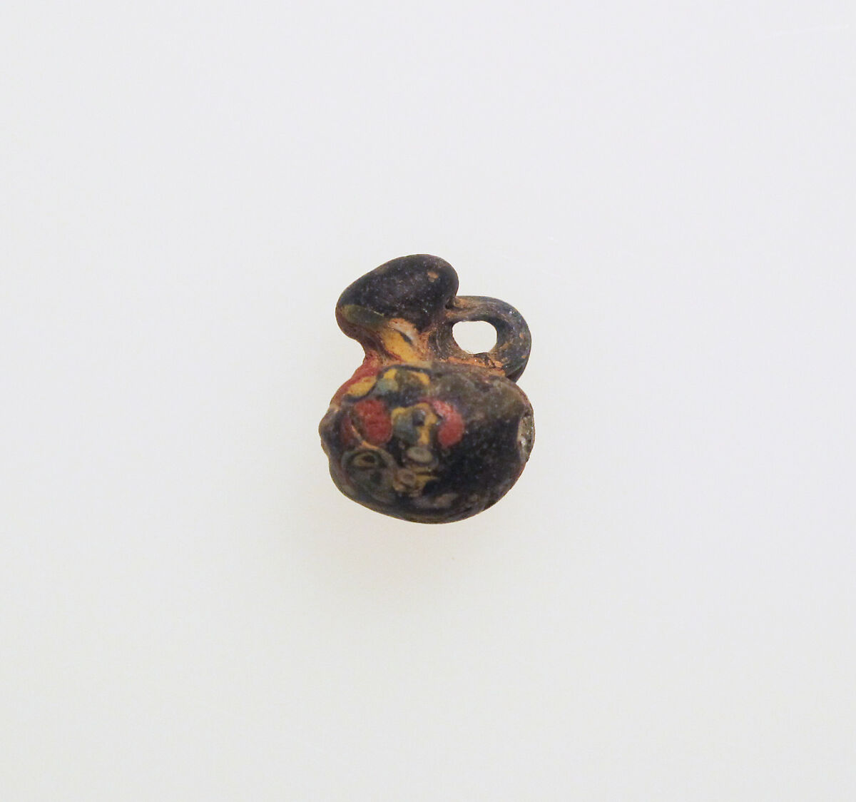 Glass pendant shaped like a jug, Glass, Roman 