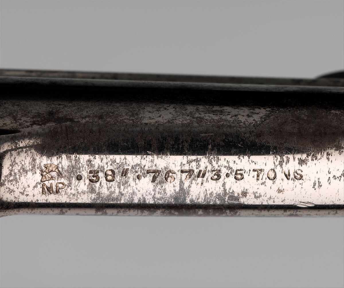 Smith and Wesson .38 Caliber Double-Action Revolver, serial no. 70002, Smith &amp; Wesson (American, established 1852), Steel, nickel, silver, American, Springfield, Massachusetts and New York