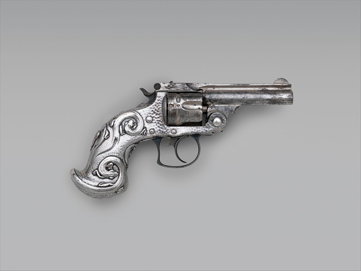 Smith and Wesson .38 Caliber Double-Action Revolver, serial no. 70002, Smith & Wesson  American, Steel, nickel, silver, American, Springfield, Massachusetts and New York