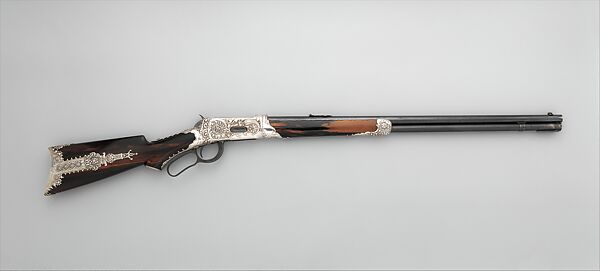 Winchester Model 1894 Takedown Lever Action Rifle, Winchester Repeating Arms Company (American, New Haven, Connecticut, founded 1866), Steel, wood (Makassar ebony), silver, American, New Haven, Connecticut and New York 