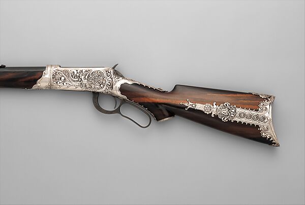 Winchester Model 1894 Takedown Lever Action Rifle, Winchester Repeating Arms Company (American, New Haven, Connecticut, founded 1866), Steel, wood (Makassar ebony), silver, American, New Haven, Connecticut and New York