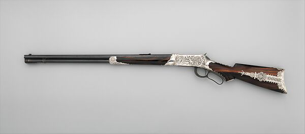 Winchester Model 1894 Takedown Lever Action Rifle, Winchester Repeating Arms Company (American, New Haven, Connecticut, founded 1866), Steel, wood (Makassar ebony), silver, American, New Haven, Connecticut and New York