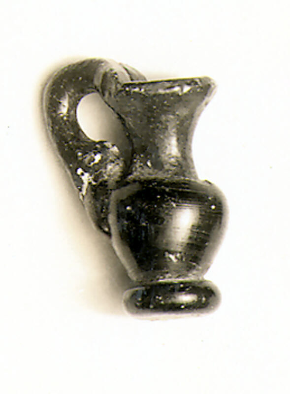 Glass pendant in the form of a jug, Glass, Roman