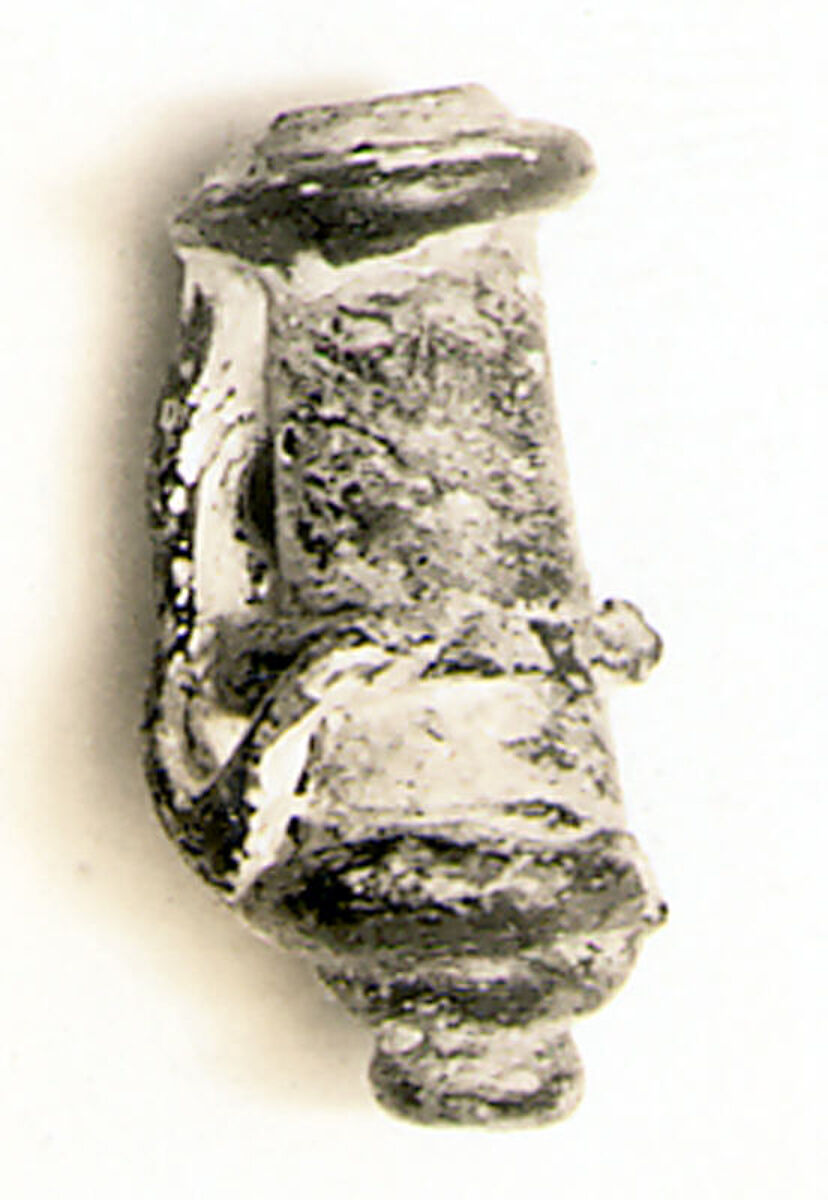 Glass pendant in the form of a vase, Glass, Roman