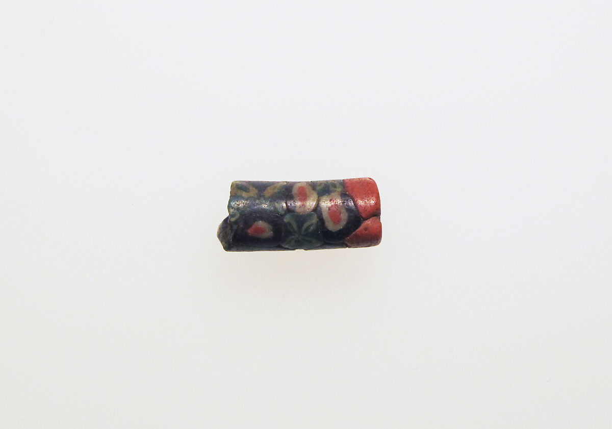 Glass mosaic bead, Glass, Roman, Egyptian 