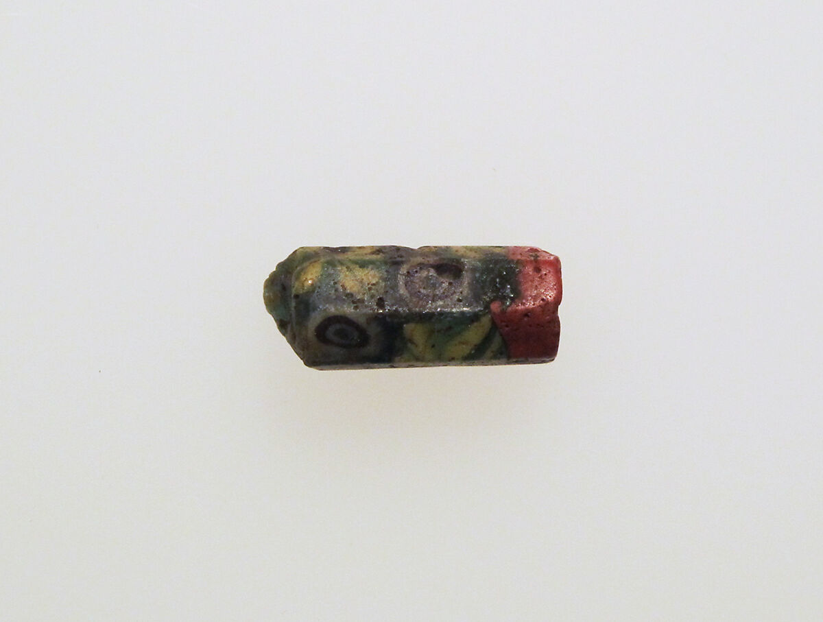 Glass mosaic bead, Glass, Roman, Egyptian 