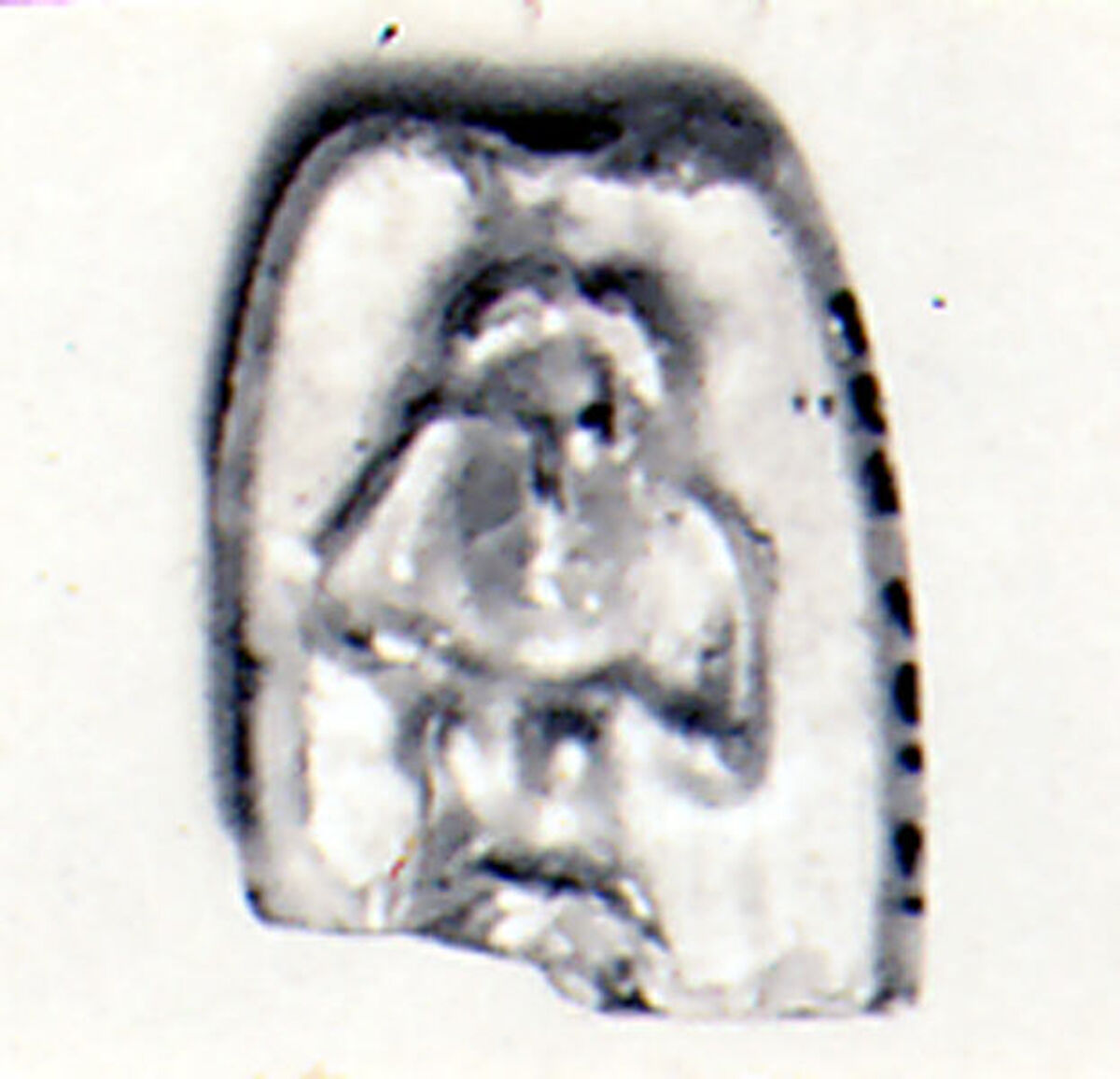 Gold-glass bead, Glass, Roman, Egyptian