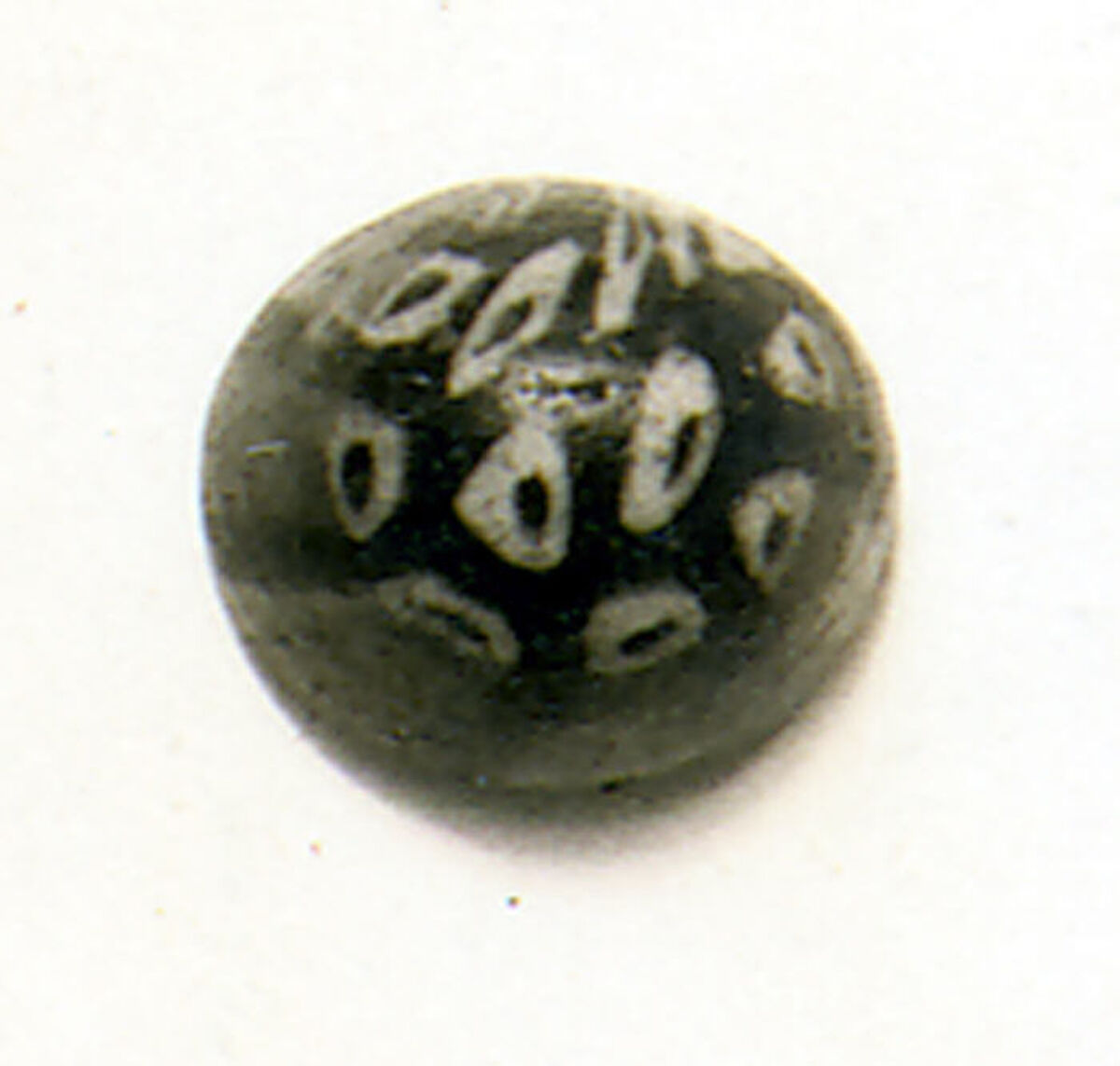 Glass mosaic counter or inlay, Glass, Roman, Egyptian