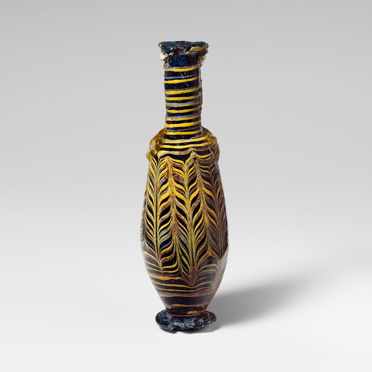 Glass amphoriskos (perfume bottle), Glass, Greek, Eastern Mediterranean 