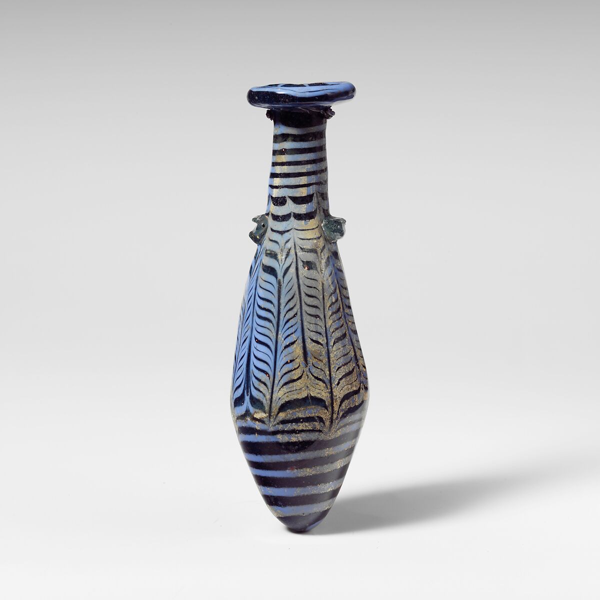 Glass alabastron (perfume bottle), Glass, Greek, Eastern Mediterranean 