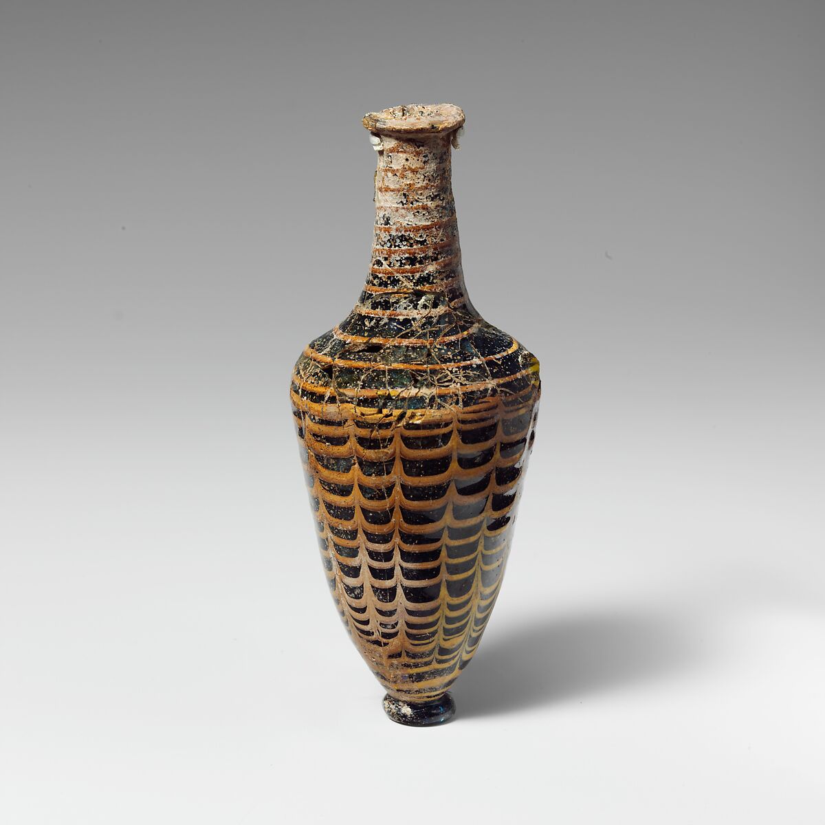 Glass amphoriskos (perfume bottle), Glass, Greek, Eastern Mediterranean 
