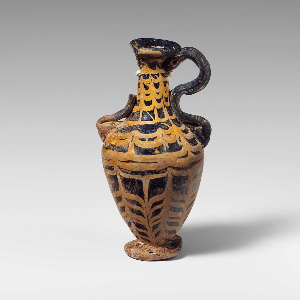 Glass amphoriskos (perfume bottle), Glass, Greek, Eastern Mediterranean 