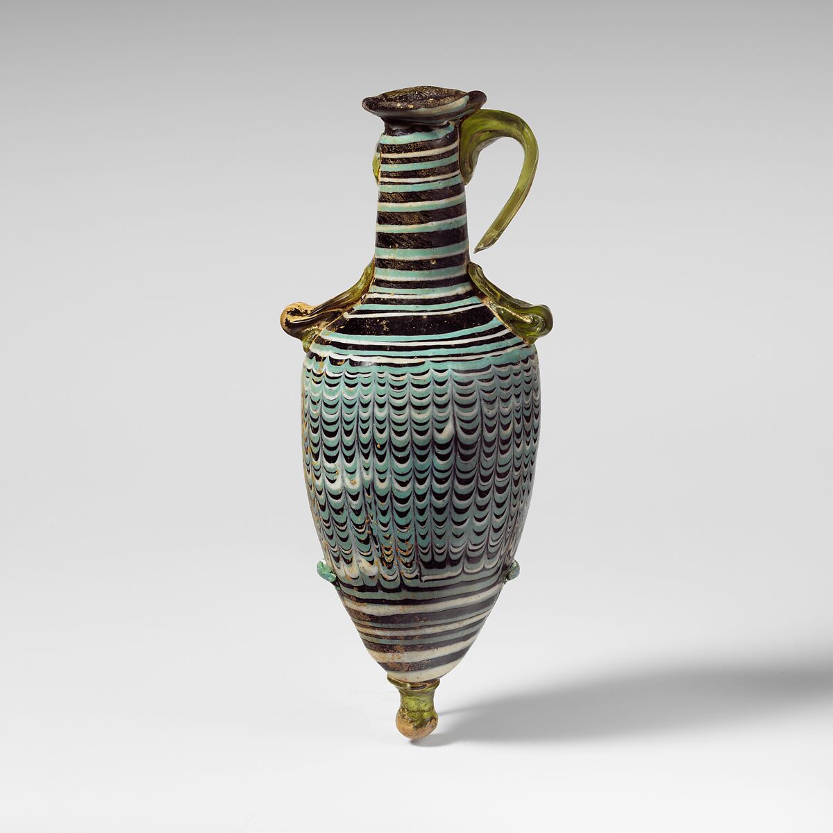 Glass amphoriskos (perfume bottle), Glass, Greek, Eastern Mediterranean 