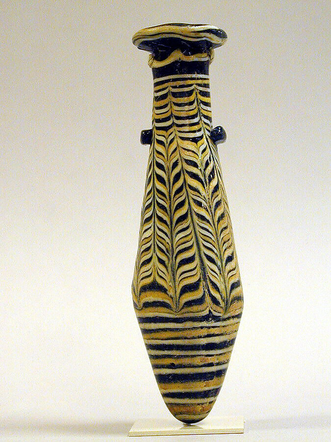 Glass alabastron (perfume bottle), Glass, Greek, Eastern Mediterranean