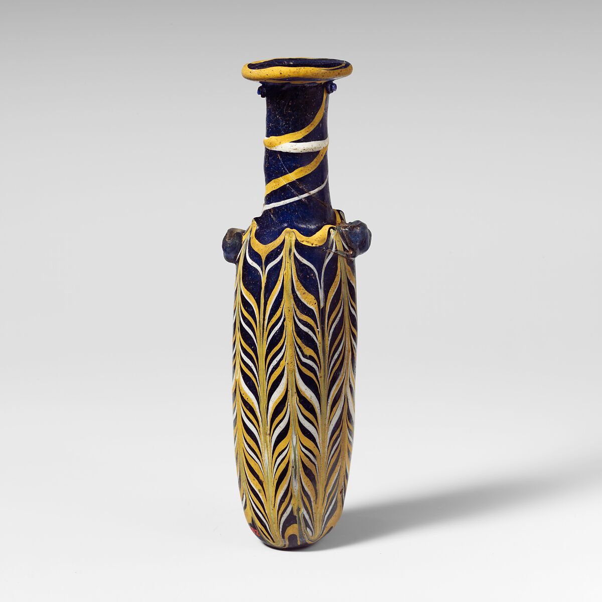 Glass alabastron (perfume bottle), Glass, Greek, Eastern Mediterranean 