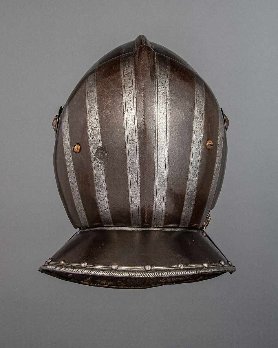 Cuirassier Armor, Steel, gold, leather, textile, Italian, Milan or Brescia