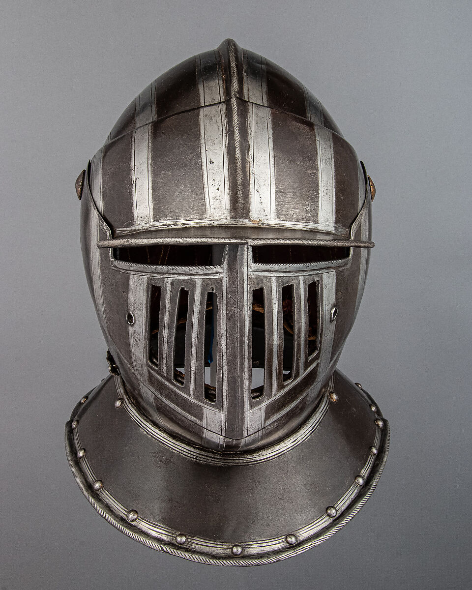 Cuirassier Armor, Steel, gold, leather, textile, Italian, Milan or Brescia