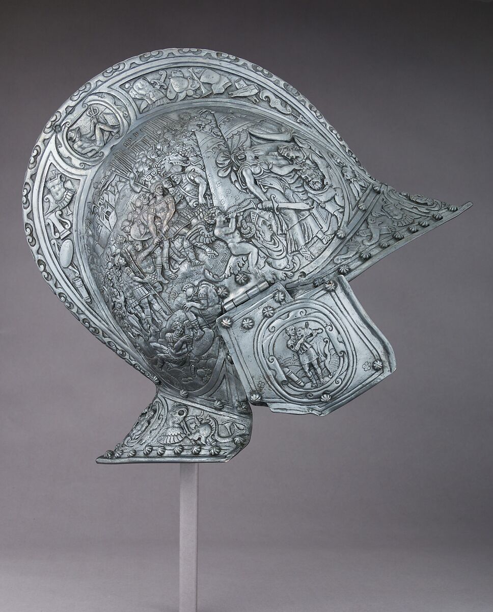 Electrotype Reproduction of a 16th Century Italian Helmet, Copper, silver, British, Birmingham 
