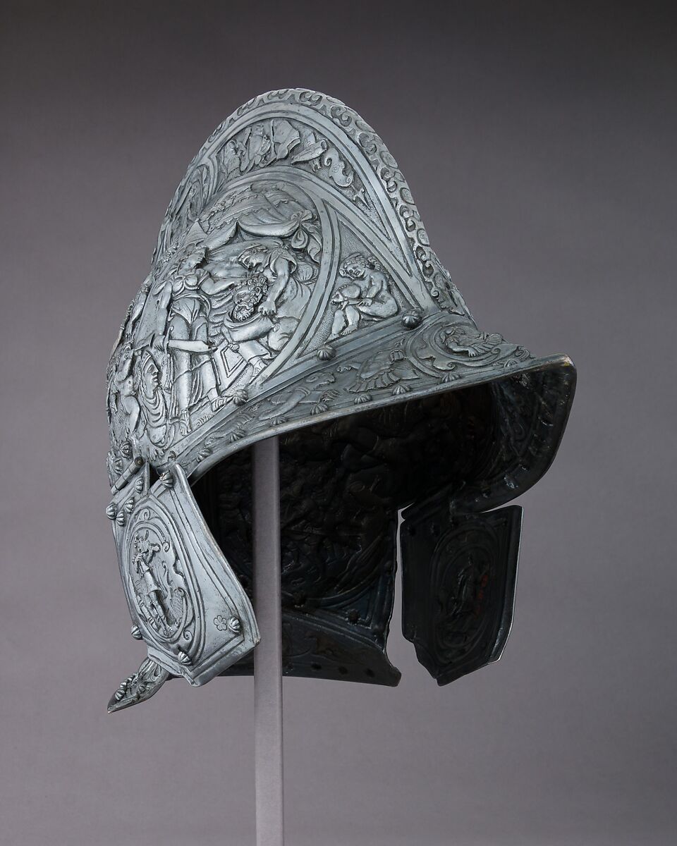 Electrotype Reproduction of a 16th Century Italian Helmet, Copper, silver, British, Birmingham