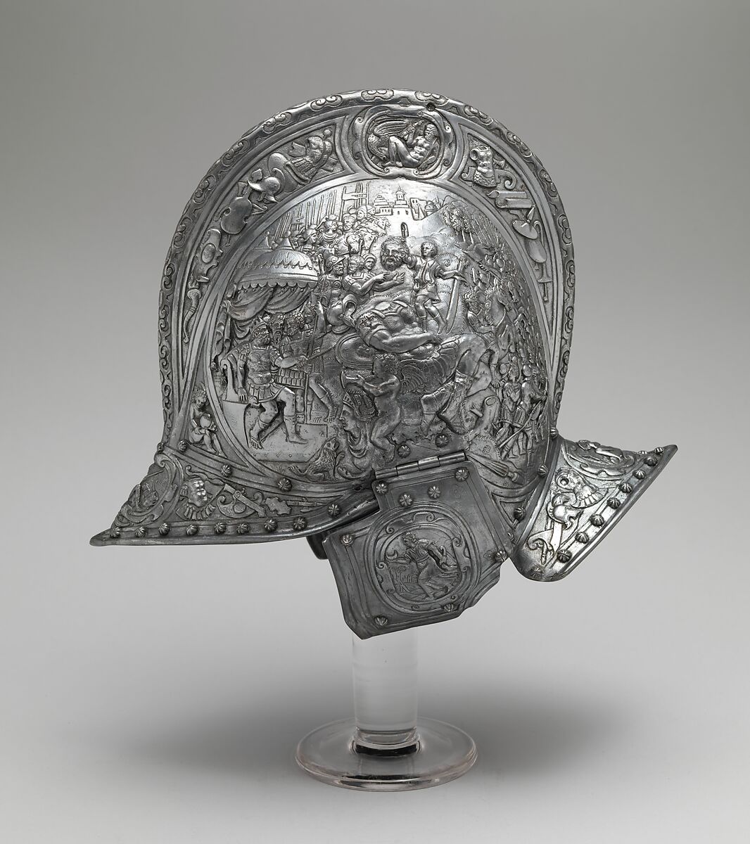 Electrotype Reproduction of a 16th Century Italian Helmet, Copper, silver, British, Birmingham
