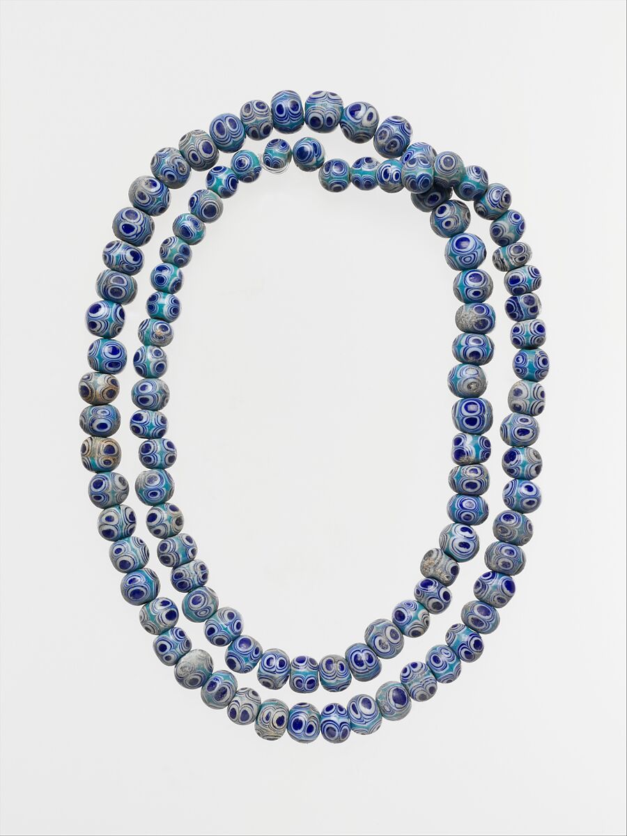 String of ninety-seven glass eye beads, Glass, Greek, Eastern Mediterranean 