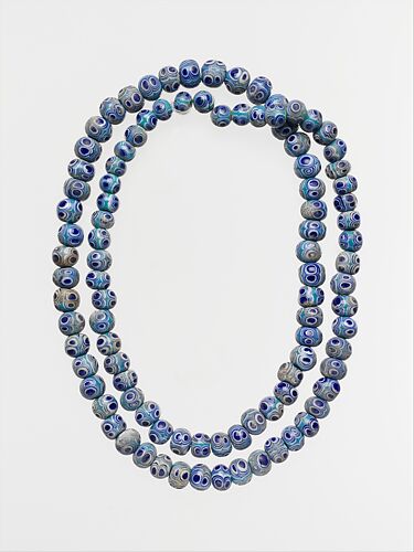 String of ninety-seven glass eye beads