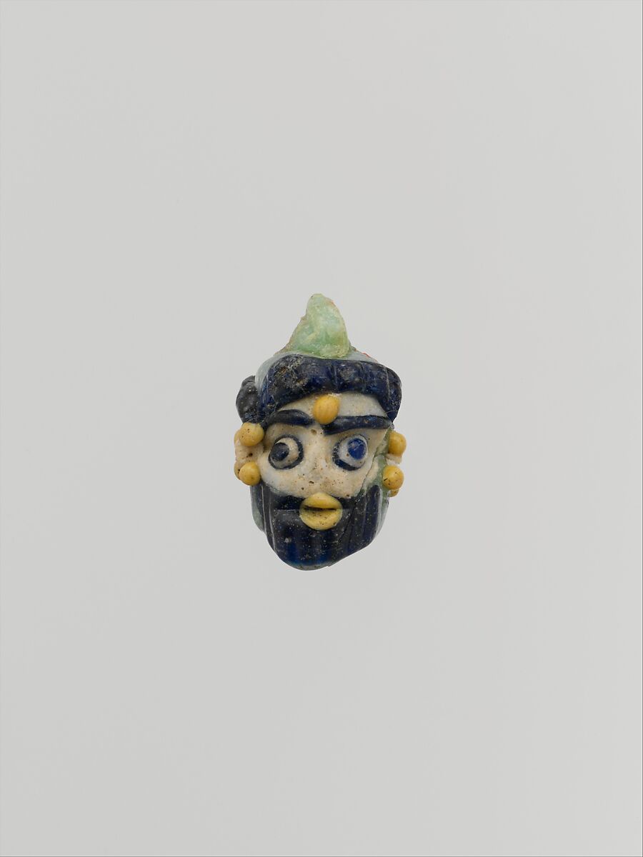 Glass double head pendant, Glass, Phoenician 