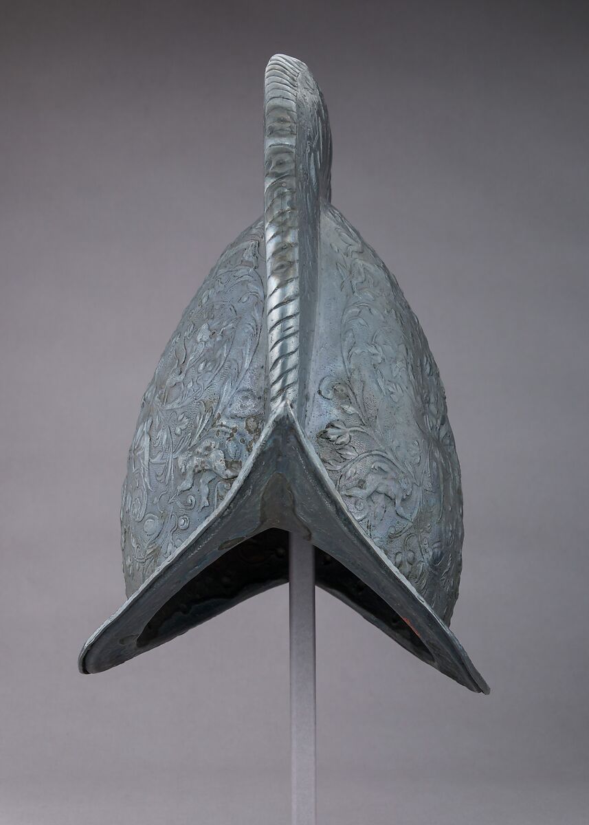 Electrotype Reproduction of a 16th Century Italian Morion, Probably copper alloy, British