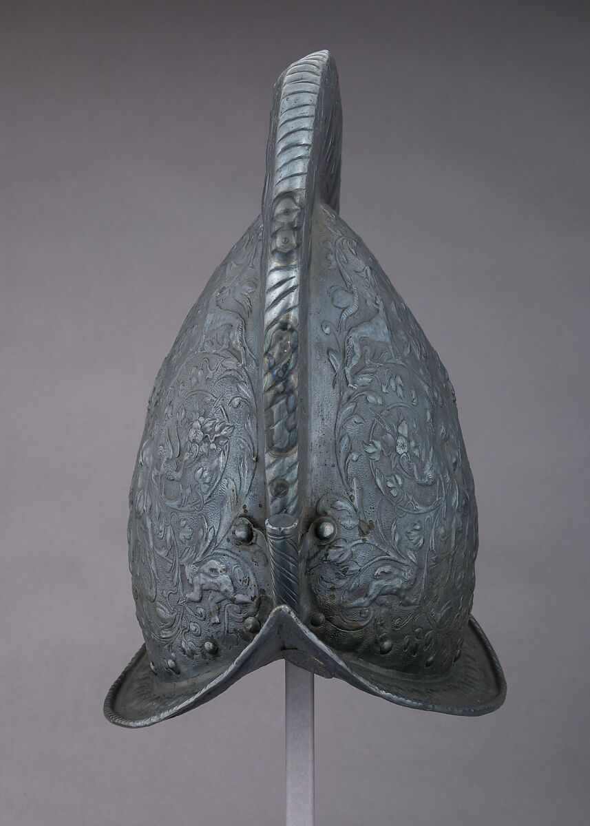 Electrotype Reproduction of a 16th Century Italian Morion, Probably copper alloy, British