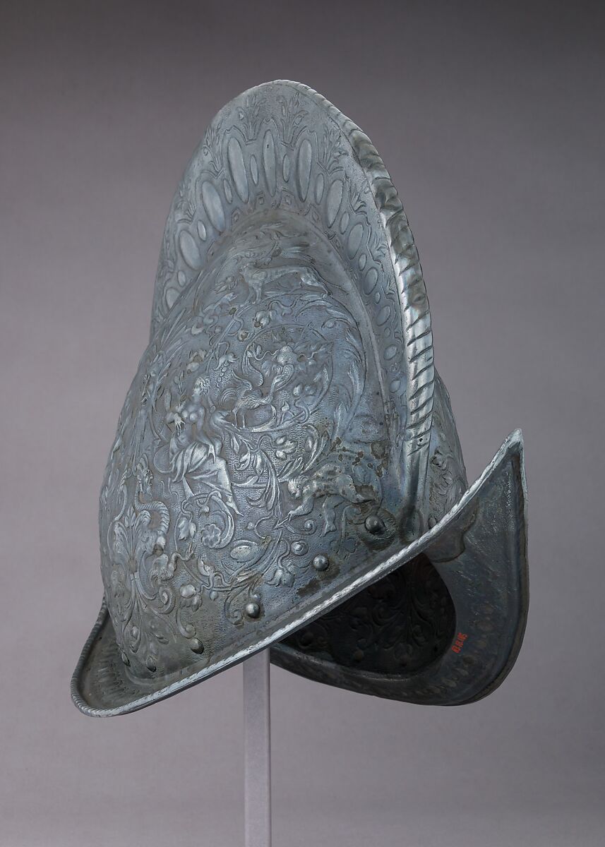 Electrotype Reproduction of a 16th Century Italian Morion, Probably copper alloy, British 