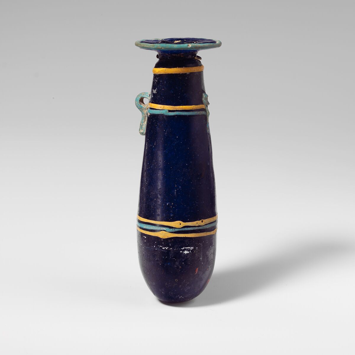 Glass alabastron (perfume bottle), Glass, Greek, Eastern Mediterranean 