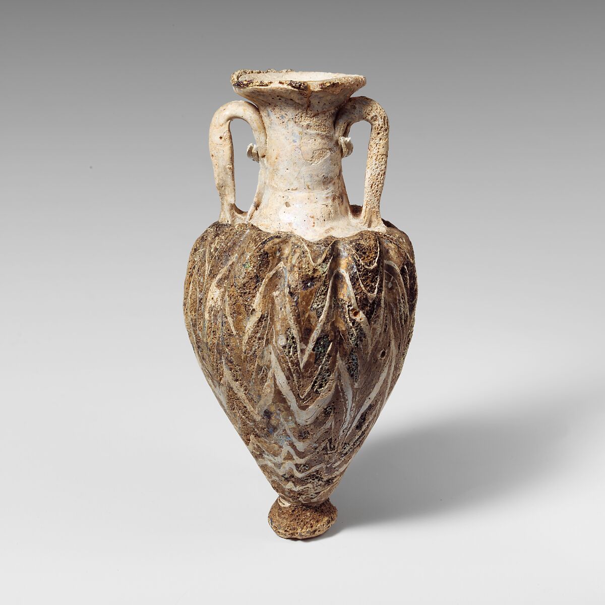 Glass amphoriskos (perfume bottle), Glass, Greek, Eastern Mediterranean 