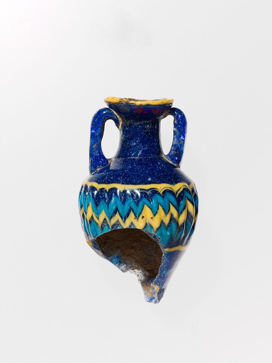 Glass amphoriskos (perfume bottle), Glass, Greek, Eastern Mediterranean 