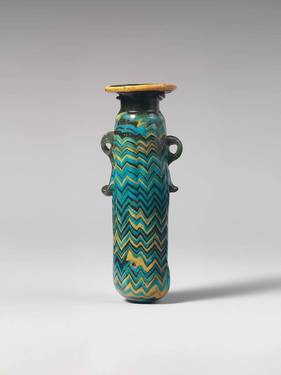 Glass alabastron (perfume bottle), Glass, Greek, Eastern Mediterranean 