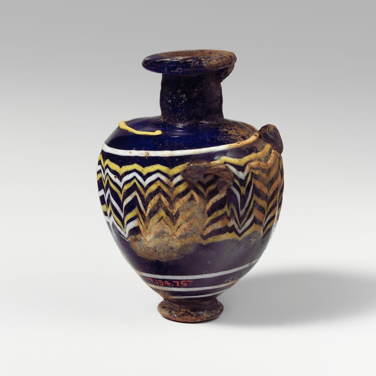 Glass hydriske (perfume bottle), Glass, Greek, Eastern Mediterranean 